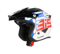 Acerbis Jet Helmet White Blue Red With Sun Visor Size M