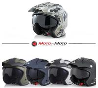 Acerbis Jet Helmet With Sun Visor And Retractable Visor