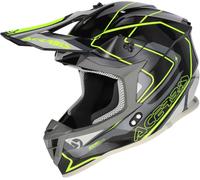 Acerbis Linear 2026 Motocross Helmet, black/grey/fluo yellow, size XL (61/62)
