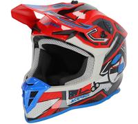 Acerbis Linear Graphic 2024 Motocross Helmet, red-blue, size XL for Men