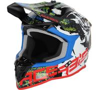 Acerbis Linear Graphic Motocross Helmet, black-white-red, size S for Men