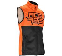 Acerbis Linear Softshell waterproof Motocross Vest, black/orange, size L