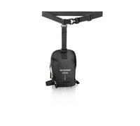 Acerbis Motorcycle Bag 1L Black Soft Polyester Vehicle Bag Pocket with Adjustable Strap and Zipper Pocket for Motorcycle Side Mount
