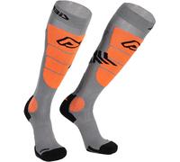 Acerbis MX Impact Vented Motocross Socks, grey/orange, size L/XL