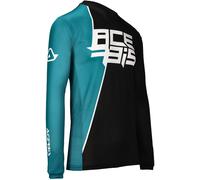 Acerbis MX J-Track 7 Motocross Jersey, black/turquoise, size XL