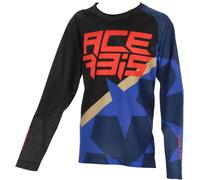 Acerbis MX J-Windy 1 Kids Motocross Jersey, black-blue, size XS
