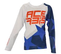 Acerbis MX J-Windy 1 Kids Motocross Jersey, white-blue, size XL