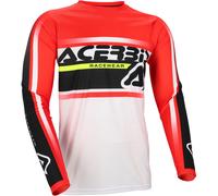 Acerbis MX Linear Lugo Motocross Jersey, white-red, size XL for Men