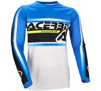 Acerbis MX Linear Lugo Motocross Jersey, white-blue, size XL for Men