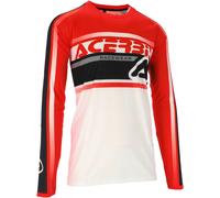 Acerbis MX Linear Lugo Motocross Jersey, white-red, size L for Men