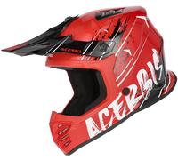 Acerbis Profile Scratch Youth Motocross Helmet, black-white-red, size M