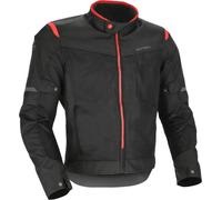 Acerbis Ramsey Vented 2.0 Mesh Motorcycle Textile Jacket, black/red, size 3XL