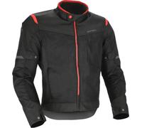 Acerbis Ramsey Vented 2.0 Mesh Motorcycle Textile Jacket, black/red, size L