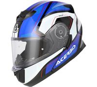 Acerbis Serel Graphic Helmet, white-turquoise-blue, size XL for Men