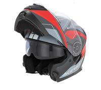 Acerbis Serel Modular Flip Up Helmet Double Visor Gray And Red Size M