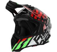 Acerbis Steel Carbon Motocross Helmet, black-red-green, size S for Men