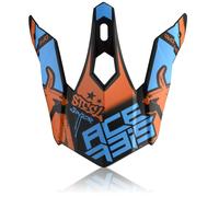Acerbis Steel Kinder/Eclipse Helmet Peak, black/red/blue, One size