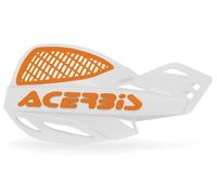 Acerbis Uniko MX Handguards Pair + Kit For White Orange Kawasaki KLX KX KXE KXF