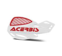 Acerbis Uniko Vented Motocross MX Enduro Bike Handguards - White/ Red