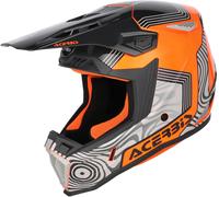 Acerbis Whoops Graphic Motocross Helmet, orange/black/grey, size M (57/58)