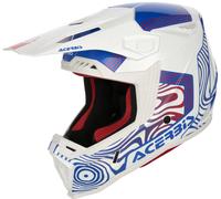 Acerbis Whoops Graphic Motocross Helmet, white-red-blue, size 2XL for Men