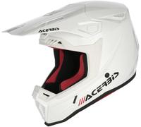 Acerbis Whoops Motocross Helmet, white-red, size M for Men