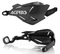 Acerbis X-Factory Black/Black Handguards Enduro Guards With Fitting Kit