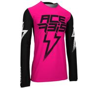 Acerbis X-Flex Blizzard Motocross Jersey, black/hotpink, size M