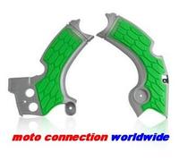 Acerbis X-Grip Frame Protector Guards Grey Green For Kawasaki KX 250F 2015-2019