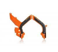 Acerbis X-Grip Frame Guards - KTM EXC/ EXC-F All Models 2020-23 - Orange/ Black