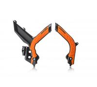 Acerbis X-Grip Frame Guards - KTM SX125 2019-21, SX150 2019-20, SXF 250/350/450, XC-F/ XC 2019-21 - Black/ Orange