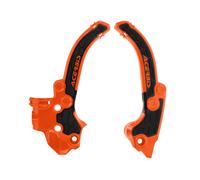Acerbis X-Grip Frame Protector Guards Orange Black For Gas Gas MC 50 2024-2025