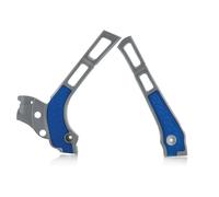 Acerbis X-Grip Frame Protector Guards Silver Blue For Fantic XX 250 2021-2024