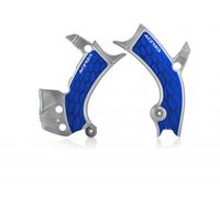 Acerbis X-Grip Frame Protector Guards Silver Blue For Yamaha YZ 450 F 2018-2022