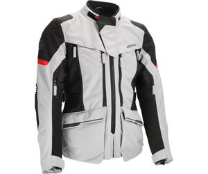 Acerbis X-Rover Waterproof Ladies Motorcycle Textile Jacket, grey/red, size M