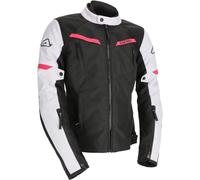 Acerbis X-Street Ladies Motorcycle Textile Jacket, black/white/pink, size XL