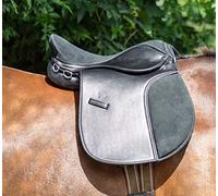 Aces Equine SYNTHETIC GENERAL PURPOSE 15 INCH WIDE HORSE SADDLE BLACK & BROWN (BLACK)