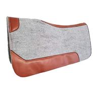 Aces Equine WESTERN HORSE SADDLE FELT PAD GREY AND BROWN 100% WOOL FITS FULL, COB & PONY