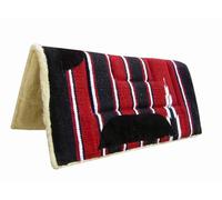 Aces Equine Western Saddle Pad Numnah Cow Boy fleece Red 32 x 32 1.5 inches Thick