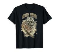 Aces High Vintage Spitfire Fighter Plane & Pilot Skull T-Shirt