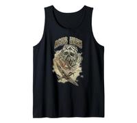 Aces High Vintage Spitfire Fighter Plane & Pilot Skull Tank Top