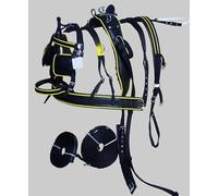 ACES Nylon Driving Cart Harness Set Two Tone Black Yellow (COB)