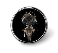 Aces of Spades Tree Round Brooch Pin Lapel Pins Tie Suit Dress Accessories Wedding Birthday for Men Women