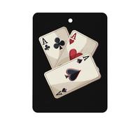 Aces Playing Cards Car Air Freshener Hanging Car Incense Chip Diffuser Scented Decor for Car Interior Accessories White-style