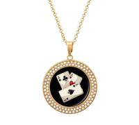 Aces Playing Cards Diamond Necklace Cute Pendant Necklace | Jewelry Gifts