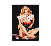 Aces Playing Cards Pinup Girl Car Air Freshener Hanging Aromatherapy Tablets Rearview Mirror Pendant Car Accessories