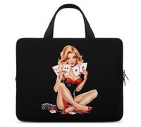 Aces Playing Cards Pinup Women Laptop Sleeve Case for Women Men Computer Tote Work Office Bag Briefcase Handbag