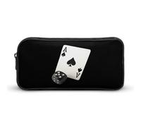 Aces-Spades Playing Card Dice Simple Pencil Case Large Capacity Pen Marker