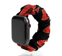 Aces-Spadeses Poker Soft Elastic Scrunchie Watch Strap Compatible with IWatch Series 6 5 4 3 2 1 Printed Wristbands Bands
