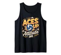 Aces Up Attitude On Volleyball Player Setter Tank Top